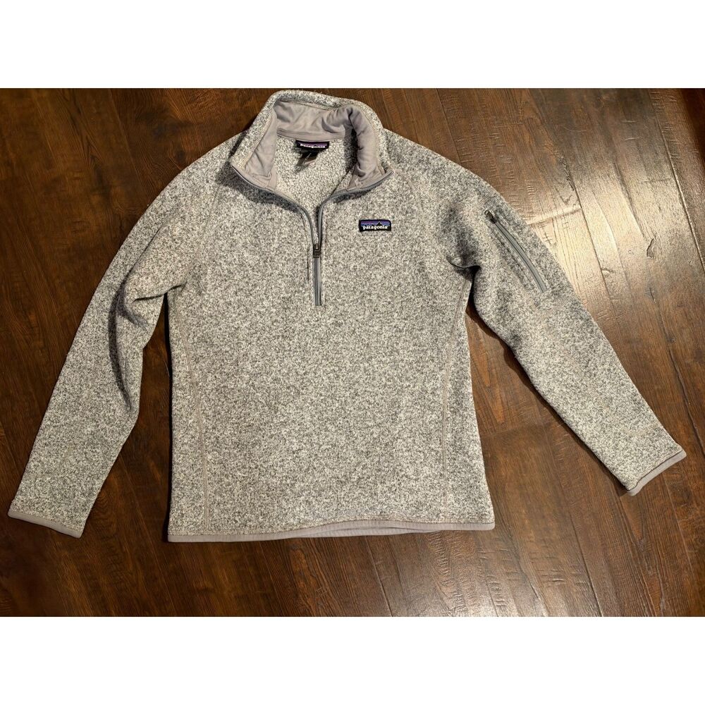 Patagonia Women's Quarter-Zip Better Sweater Gray Fleece Pullover Size Small/Med